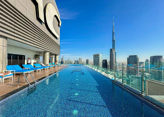 Full Burj Khalifa View Lux 2Bedroom With Rooftop Pool Central Location In Paramount Hotel Midtown